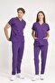 Dark Purple Stretch Fabric Doctor and Nurse Scrubs Unisex Surgical Set | Brl Scruble - 4