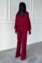 Turtleneck Finger-Locking Bottom Top Knitwear Suit - 6