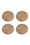 Wooden wheel pot bottle tube base 30 cm-4 pieces