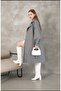 Balloon Sleeve Lined Stamp Coat - 3