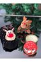 Christmas Themed Metal Box Cute Keychain with Candle, Socks and Lollipop Candy New Year Christmas Gift - 5