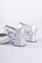 New Season Silver Low-Cut Girls' Heeled Shoes - 4