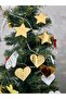 Set of 6 Gold Plexi Heart-Star Christmas Tree Ornaments