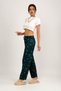 Green Heart Women's Velvet Pajama Bottoms Sweatpants Cotton - 4