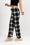 New Black Square Women's Soft Textured Sleepwear Sweatpants - 8