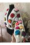 Rose Motif Crochet Women's Cardigan - 3