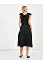 Tweed Box Pleat Sleeveless A-Line Midi Dress - 6