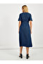 Checked Belted A-Line Blazer Midi Dress - 6