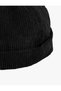 Corduroy Hat with Fold Detail - 3