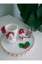 Christmas Coffee Set with Santa Claus..Handmade. New Year Cup.New Year Coffee Set..Kokina..Deer.Snowman