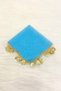 Blue Gold Sequined Tulle Halay Handkerchief 5 Pieces, Bride Groom Wedding Henna Circumcision Promise Engagement Bride - 5