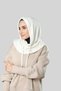 Cream Lace-Up Plush Casual Balaklava Neck Collar Beanie Jacquard Plain 2328_40 - 6