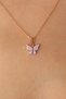 Ramia-Premium |   Gold Lilac Color Figure Women's Necklace Tj-Bko6814 |   Tg.Ty - 2