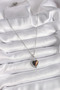 Ramia-Premium |   316L Steel Silver Color Chain Lock Heart Amber Bead Model Women's Necklace Tj-Bko9495 - 2