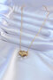 316L Steel Gold Color Lotus Model Zircon Stone Women's Necklace Tj-Bko7578 - 2