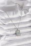 316L Steel Silver Color Chain Eye Embroidered Medallion Model Women's Necklace Tj-Bko9508 - 2