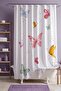Bathroom Curtain, Butterfly Valley Patterned Shower Curtain, Bathtub Curtain 175X200Cm