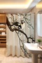 Bathroom Curtain, Bohemian Brown Birds on Branch Patterned Shower Curtain, Bathtub Curtain 175X200Cm - 2