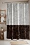 Bathroom Curtain, Ethnic Brown Flowers Pattern Shower Curtain, Bathtub Curtain 175X200Cm - 3