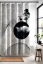 Bathroom Curtain, Deer in the Night Moon Pattern Shower Curtain, Bathtub Curtain 175X200Cm - 3