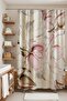 Bathroom Curtain, Pink Orchids Patterned Shower Curtain, Bathtub Curtain 175X200Cm - 2