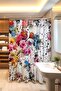 Bathroom Curtain, Watercolor Sprayed Flowers Pattern Shower Curtain, Bathtub Curtain 175X200Cm - 3