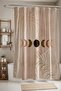 Bathroom Curtain, Bohemian Geometric Moon Cycle Pattern Shower Curtain, Bathtub Curtain 175X200Cm - 3