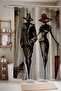 Bathroom Curtain, Woman and Man Patterned Shower Curtain with Umbrella, Bathtub Curtain 175X200Cm - 3