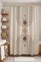 Bathroom Curtain, Bohemian Black Rainbows Pattern Shower Curtain, Bathtub Curtain 175X200Cm