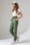 Women's Modal Fabric High Waist Double Pocket Soft Textured Rubber Leg Detailed Sweatpants - 7