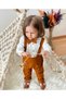 Striped Plaid Salopet Set (Salopet - Shirt - Bow Tie) Set of 3 - 4