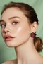 Red Glass Stone Evening Dress Women's Earrings - 3