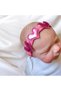 Handmade Baby Hair Band Bandana Pink Red Heart 2 Pack