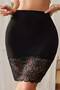 Basic Pencil Skirt - Lace Detail Mini Skirt, Waist Liqra and Elastic - 2
