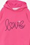 Girl's Sweatshirt with Embroidered Text and Printed Lettering, Ages 2-6, Pink - 6