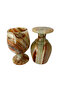Natural Stone Set of 2 Wine Glasses - Handmade Stylish and Durable Glass Set - 2.5 Inches - 4