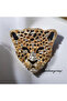 Leopar blonde glamour broş - 2