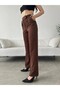 High Waist Pleated Palazzo Trousers - 4