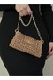 Champagne Bead Bag - Evening Dress Bag - Invitation Bag - Shoulder Bag - Evening Bag 20X13Cm