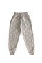 Girl's Two Yarn Cotton Raised Gray Daisy Print Long Sleeve Pajamas Set - 5