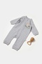 Baby Zippered Romper, 100% Organic Cotton, Baby and Newborn Series, Winter Collection - Csy8028