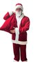 Luxury 6-Piece Christmas Dad Costume Imported Velvet and Fur Fabric with Bag Gift - 2