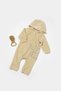 Baby Hooded Zippered Romper, 80% Organic Cotton & 20% Polyester, Baby and Newborn Series - Csyk