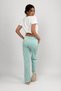 Women's Pocketed Cotton Elastic Waist Ribbon Patterned Pajama Bottom Nile Green Striped - 6