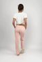 Women's Cotton Elastic Waist Ribbon Patterned Pajama Bottoms with Pockets, Salmon Stripes - 7