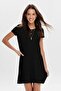 Onlbera Women's Back Detailed Lace-Up Short Sleeve Jersey Dress (Noos)
