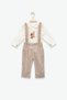 1-4 Years Boy Birthday Outfit Salopet Shirt Bow Tie Suit Birthday Concept