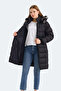 Garlic Women's Black Winter Long Parka Coat Coat - 5