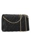 Women's Black Leather Black Shoulder Bag Stitching Detail Chain Gold Logo Shoulder Strap Jc4079Pp1Mla0-000 - 2