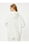 Oversize Hooded Sweatshirt Basic Kangaroo Pocket Hooded Sweatshirt - 4